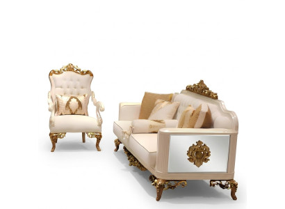 Premium living room set furniture set 2x sofa 3-seater modern living room new