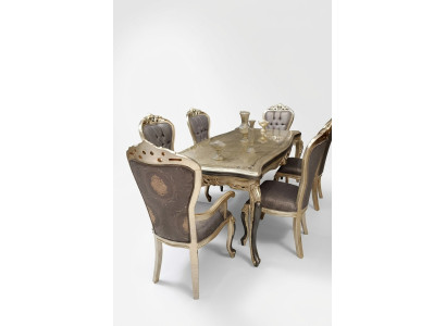 Modern dining room furniture luxurious dining table + 6x chairs table chairs
