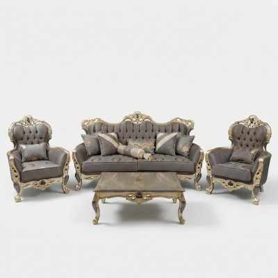Exclusive sofa set 3+3+1 3-piece 2x sofa armchair relax luxurious set