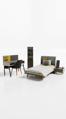 Complete children's room set, youth room furniture, modern set, children's furniture, luxury