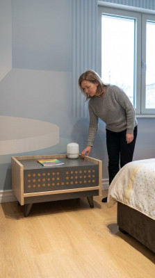 Noble children's bedside designer furniture console tables for children's room in gray