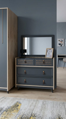 Exclusive design dresser with mirror, bedroom dresser design cabinet