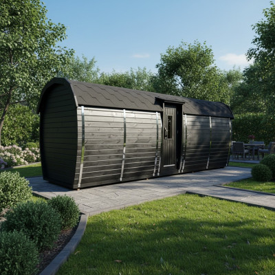 Wood sauna outdoor sauna pine wood sauna house panorama room 590x230x260