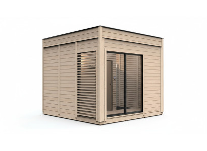Wood sauna outdoor sauna pine wood sauna house panorama hut garden