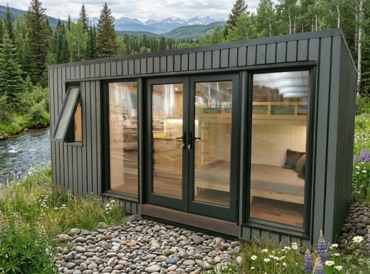 Camping house, garden house, cottage, wooden house, vacation home, luxury 490cm camping.
