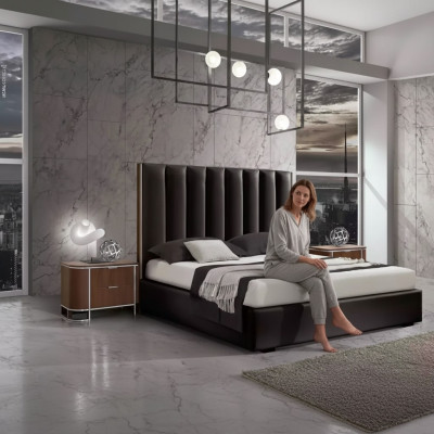 Bed, bedside table, 2x luxury bedroom set, complete room furniture, new