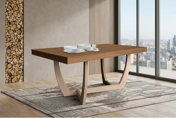 Extendable dining table kitchen table dining tables made of wood wooden table modern