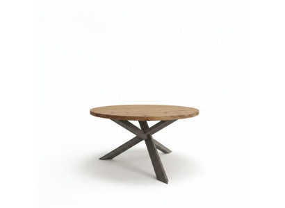 Dining room round dining table wood round kitchen table style modern brown 140cm