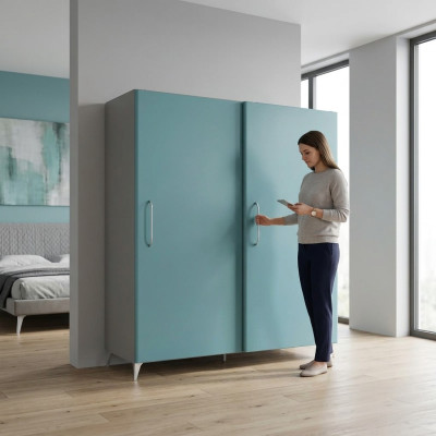 Wardrobe Bedroom Modern Closet Wardrobes Turquoise Green
