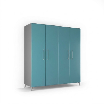 Wardrobe bedroom wood cabinet modern wardrobes blue