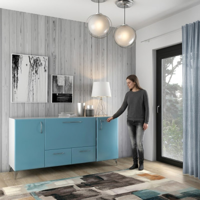 Baby blue sideboard luxury living room wall units furniture dressers