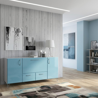 Baby blue sideboard luxury living room wall units furniture dressers