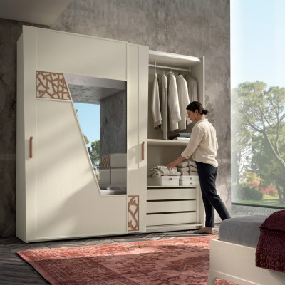 Wardrobe bedroom closet wood bedroom closet