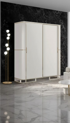 Bedroom wardrobe material wood cabinet modern new luxury