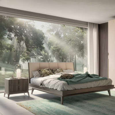 Bedroom set bed 2x bedside tables design luxury new 3-piece modern beds