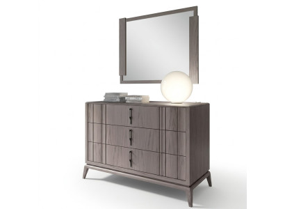 Bedroom set luxury dresser mirror design sideboard brown 2-piece wood