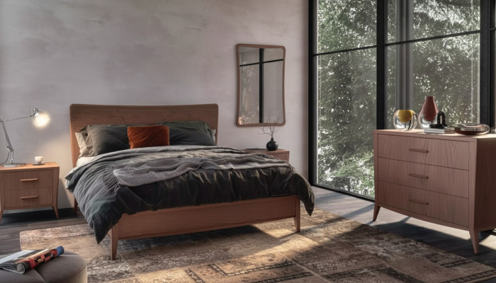Bedroom set bed 2x bedside tables chest of drawers design luxury furniture 4-piece set