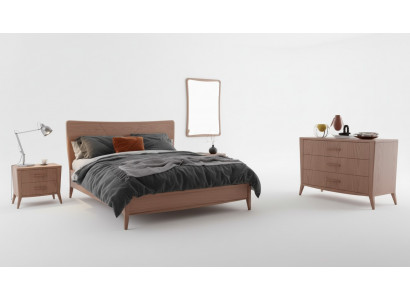 Bedroom set bed 2x bedside tables chest of drawers design luxury furniture 4-piece set