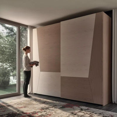 Wardrobe brown bedroom material wood luxury modern cabinet