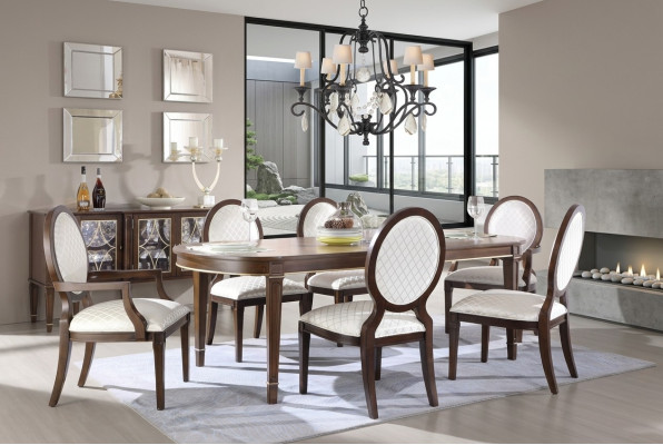 Dining room table set dining table 4 chairs 2 armchairs dining set