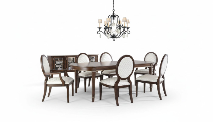 Dining room table set dining table 4 chairs 2 armchairs dining set