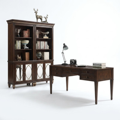 Brown desk computer office desk PC desk study room new