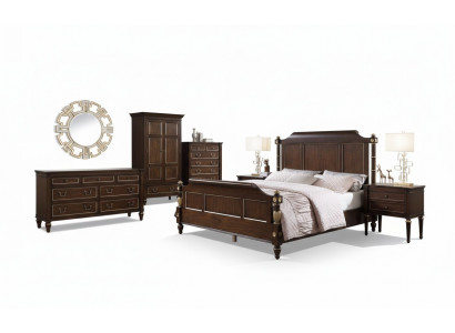 Bed 2x Nightstand Dresser Complete Bedroom Furniture Set 4 pcs New