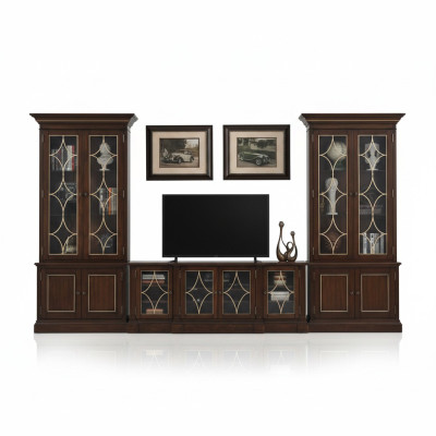 TV stand, 2x display cabinet, modern wall unit, living room set, modern 3-piece set