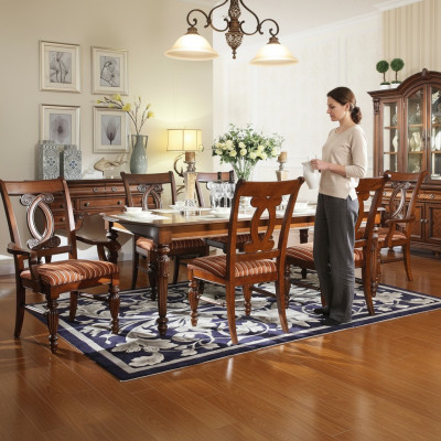 Dining room dining table 4x chair 2x chair set 7-piece luxury wood furniture