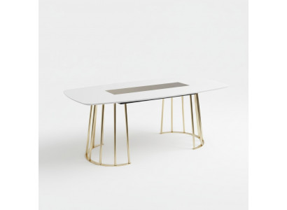 Dining table luxury kitchen table made of wood dining table new style modern white