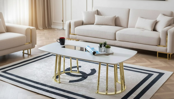 Coffee table white modern living room furniture table luxury design new luxury