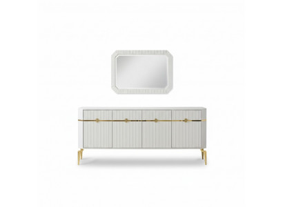 Sideboard mirror design furniture console wood living room designer