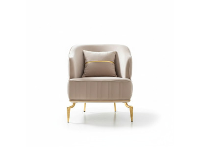 Living room armchair furniture swivel chair 1-seater modern red design fabric