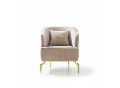 Living room armchair furniture swivel chair 1-seater modern red design fabric