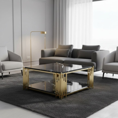 Coffee table living room furniture table luxury side table black design