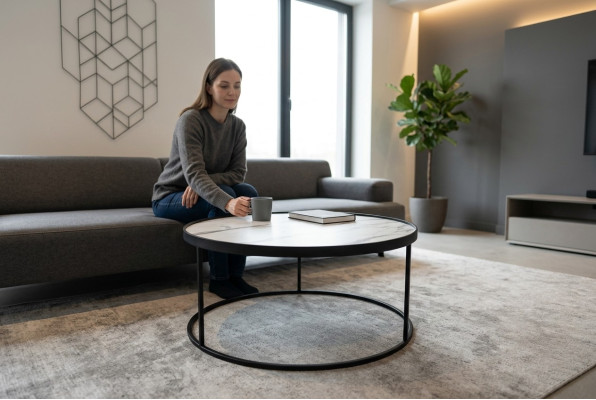 Coffee table luxury living room furniture table black side table design