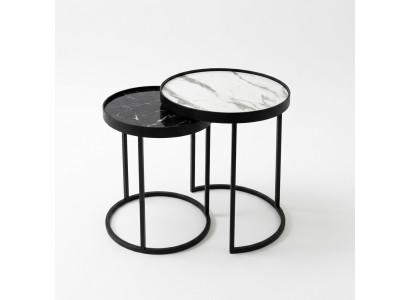 Side tables 2x living room coffee table coffee table nesting table stainless steel
