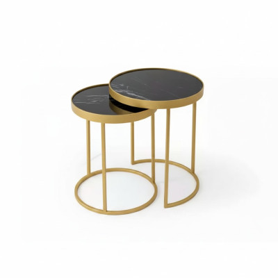 Side table gold living room furniture material stainless steel design new