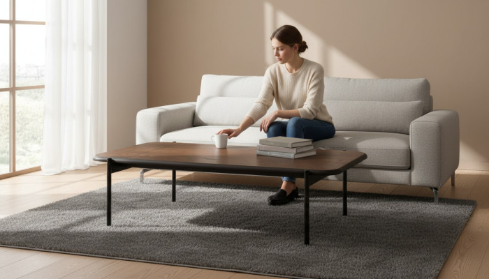 Coffee table furniture luxury new brown modern living room design