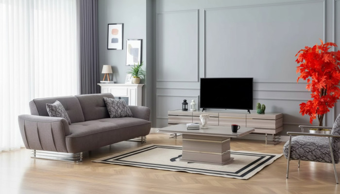 Wall unit TV stand coffee table set practical living room furniture