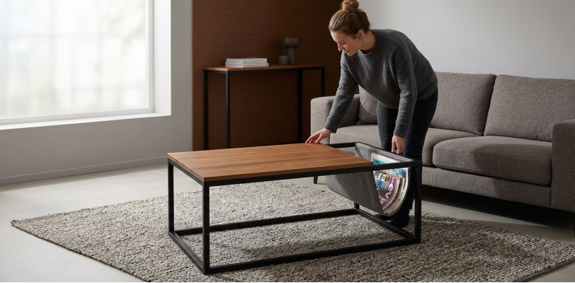 Living room coffee table brown furniture table luxury new modern design wood