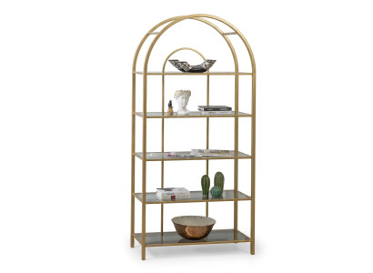 Living Room Shelf Room Divider Standing Shelf Bookshelf Storage Gold