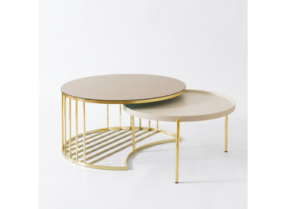 Modern 2x Coffee Tables Stainless Steel Coffee Table Living Room Table New Gold