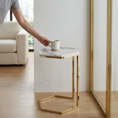 Side table living room furniture material stainless steel gold stainless steel design