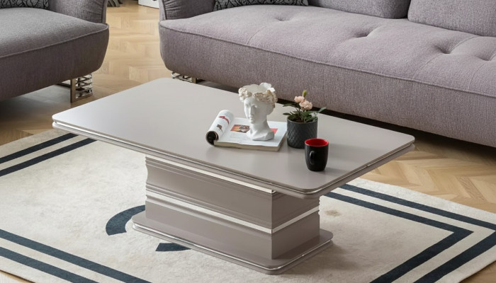 Coffee table new living room table side table sofa table beige wood