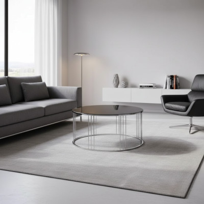 Coffee table furniture luxury new black modern living room design stainless steel