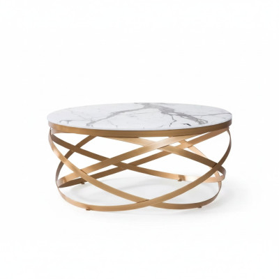 Coffee table furniture table luxury gold modern living room design stainless steel