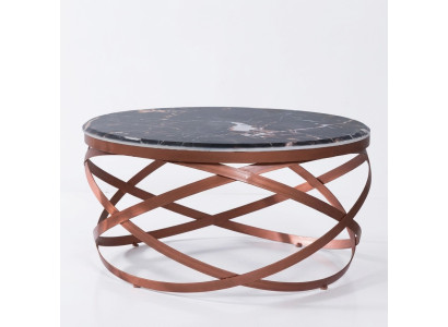 Round coffee table furniture luxury new black modern living room design brown