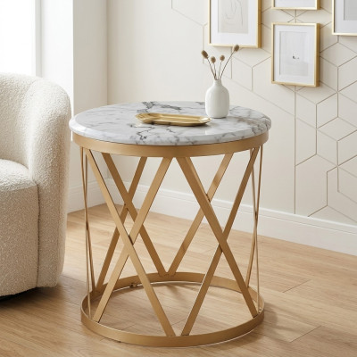 Living room side table gold modern furniture material stainless steel design new