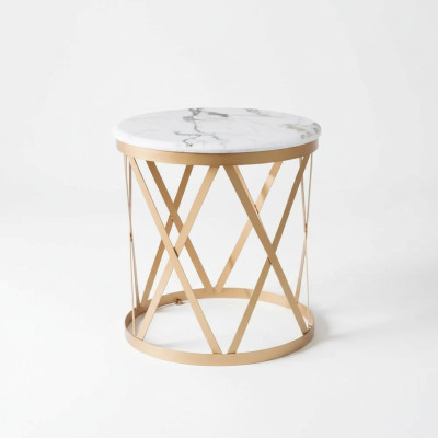 Living room side table gold modern furniture material stainless steel design new